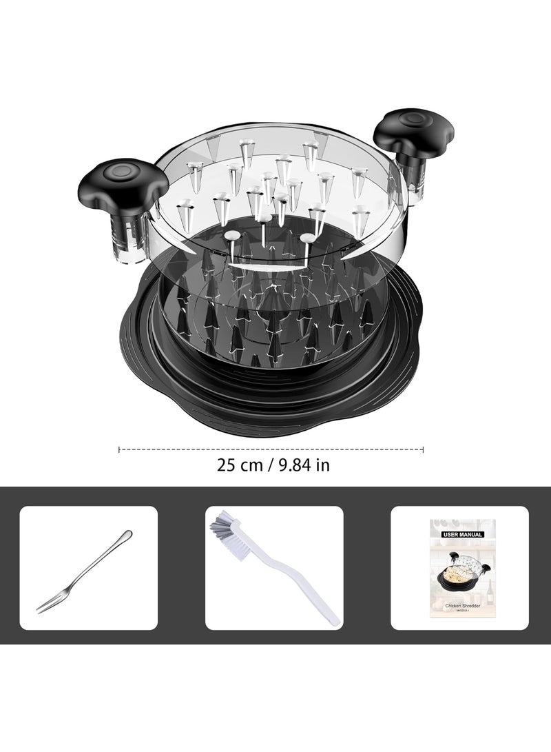 Large Chicken Grinder for Chicken Breast Grinder with Brush and Fork; Visible Meat Grinder Machine, Strong Anti-Slip Strip, Ergonomic Handle, BPA Free, Suitable for - Image 2