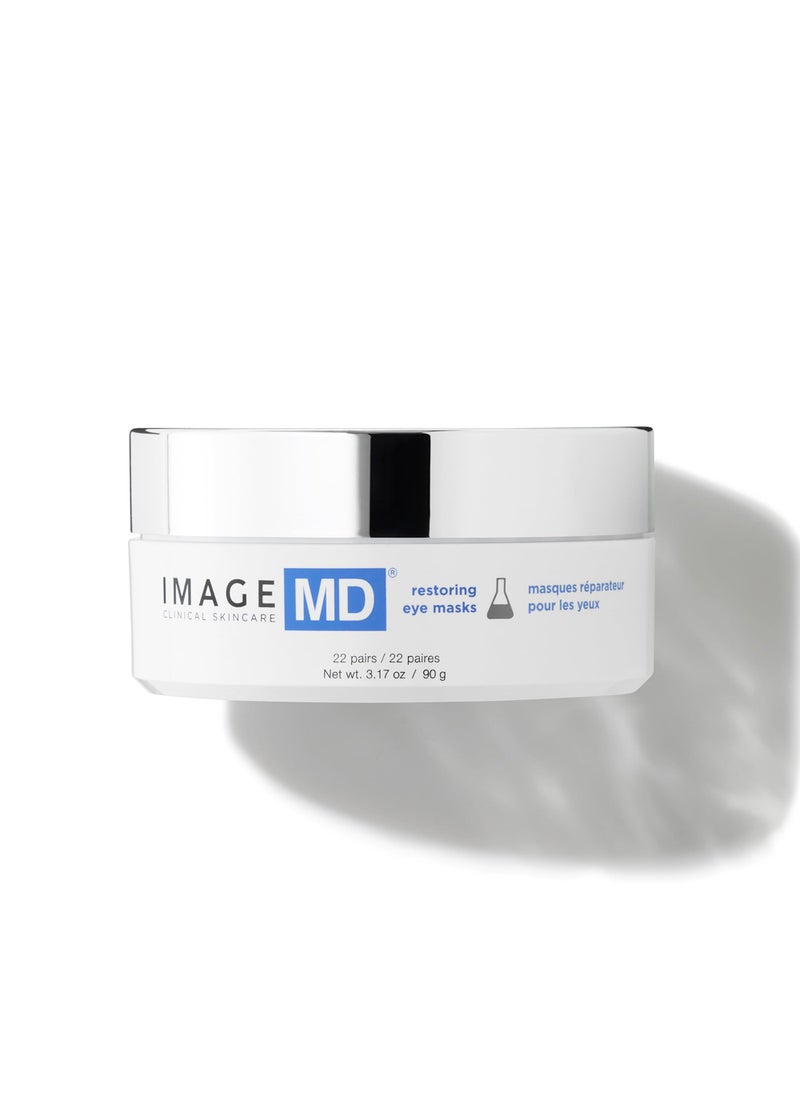 IMAGE SKINCARE IMAGE Skincare, IMAGE MD Restoring Eye Masks, Made with Cooling Hydrogel to Rapidly Refresh, Firm, Restore, & Soothe Tired Eyes, 22 Count 