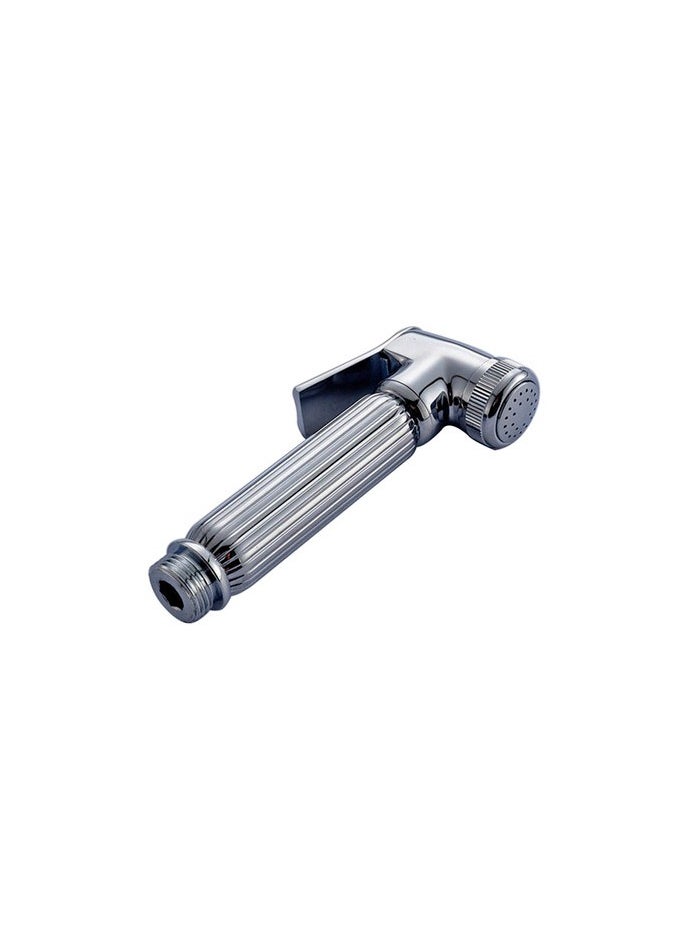 Shams - Toilet Bidet Spray Hand Held With Holder And Hose Stainless Steel, Size 120 Cm, Metallic SELVER, D170610 - Image 1