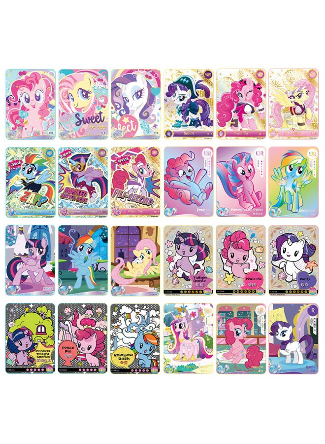 Genuine Card Tour Pony Baoli Card Huiyue 5 Baoli SC Fun Shadow Pack CR Card Black Back Rainbow Pack Collection Card-Color:Genuine Card Game-my Little Pony Rainbow Bag 1 Box Of 20 Packs Of 120 Sheets  - Image 5