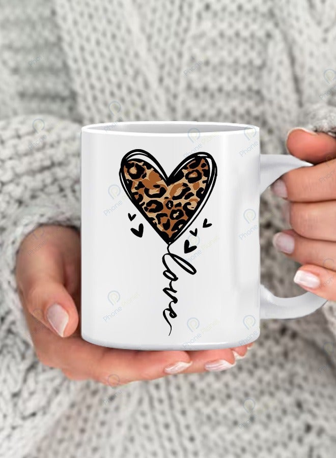 Phone Planet Heart-print mug for tea and coffee with a comfortable handle multicolour