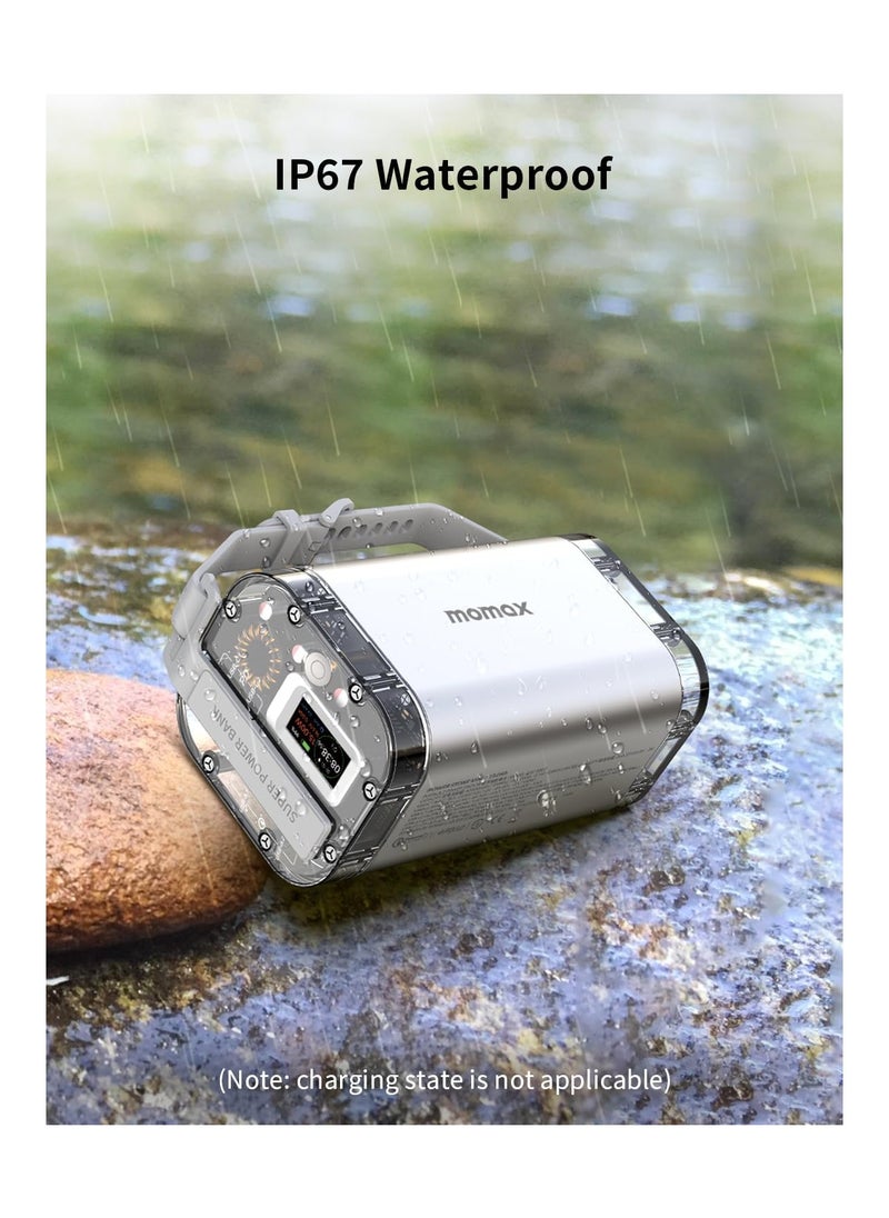 Momax - 40000mah 100W PD 3.0 Ultra Fast Charging IP67 Mini Portable Power Bank with FlashLight - Image 1