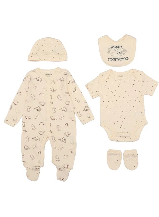 Luna & Lily 5-Piece Tiny Roar Baby Apparel Set
