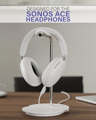 Sanus Headphone Stand Designed for The Sonos Ace Headphones - White - Image 2