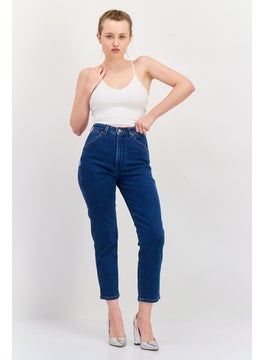 Wrangler Women Regular Fit Washed Denim Jeans, Blue  - Image 3