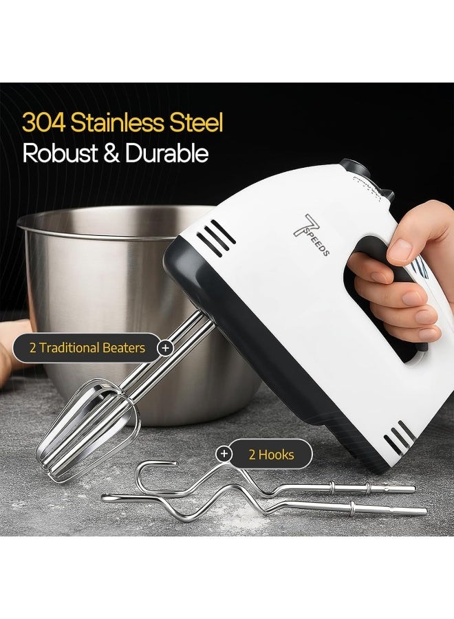 sokany Electric Egg Beater 7-Speed - Automatic Stainless Steel Hand Mixer Whisk, Cream & Cake Mixing Blender, Lightweight Ergonomic Design Kitchen Baking Tool - Image 2