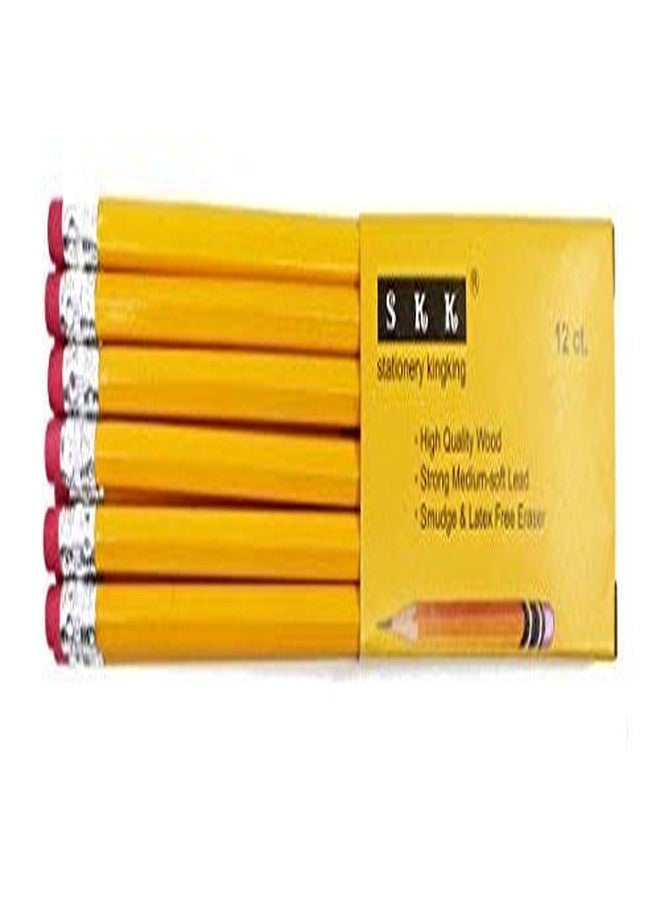 إس كي كي ستيشناري أقلام رصاص مشحوذة مسبقًا من SKKSTATIONERY، أقلام رصاص مشحوذة مع ممحاة في الأعلى، قلم رصاص رقم 2 HB، 144 قلمًا/علبة (علبة من 2) - Image 3