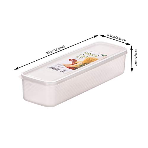 FEOOWV 2Pcs Pasta Storage Container Kitchen Spaghetti Food Storage Box - Noodle Canister With Lid for Spaghetti, Noodles, Pasta, Eggs, Fruits Snacks (2Pcs) - Image 2