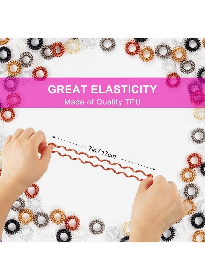 TailaiMei - 20 Pcs Spiral Hair Ties No Crease Coil Hair Ties Phone Cord Hair Ties For Thick Hair Women Ponytail Holder Elastics - Image 1