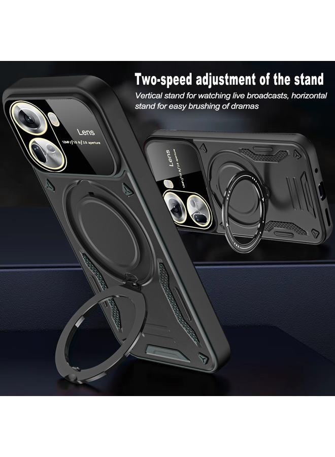 S-TOP Case For OPPO Reno11 5G Global Large Window MagSafe Holder Phone Case - Image 5