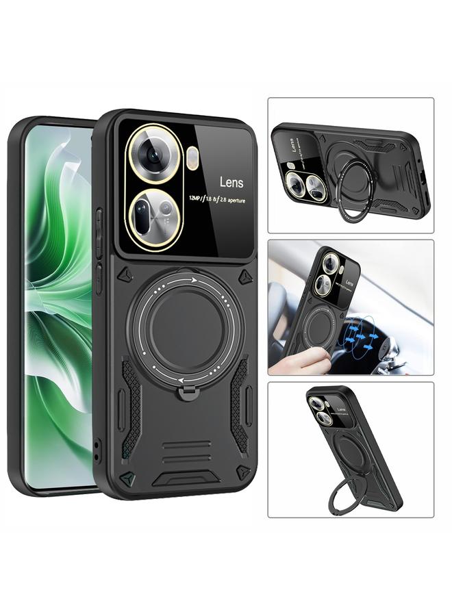 S-TOP Case For OPPO Reno11 5G Global Large Window MagSafe Holder Phone Case - Image 3