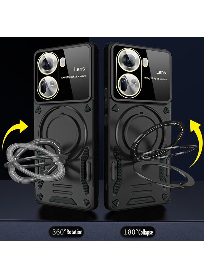 S-TOP Case For OPPO Reno11 5G Global Large Window MagSafe Holder Phone Case - Image 4