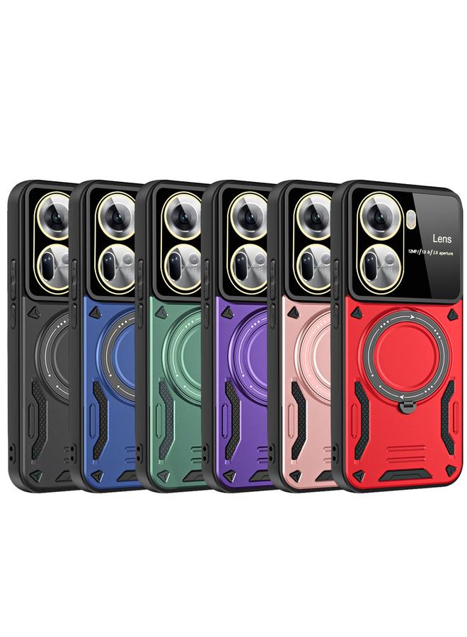 S-TOP Case For OPPO Reno11 5G Global Large Window MagSafe Holder Phone Case - Image 2