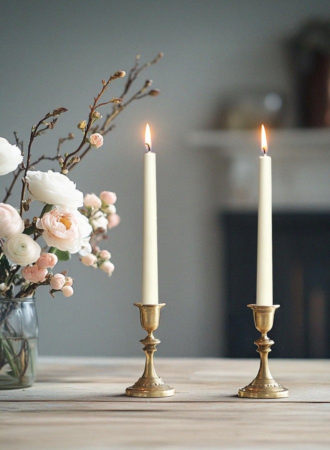 HOMEOLOGY شموع هومولوجي الكلاسيكية المدببة، لون عاجي، 10 بوصات، عبوة من 6 شموع، لا تسيل ولا تعطير - Image 5