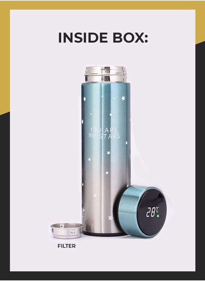 Generic - LED Temperature Display Sports Water Bottle Insulated Portable Travel Mug with Smart Touch Screen Cup Vacuum - Image 1