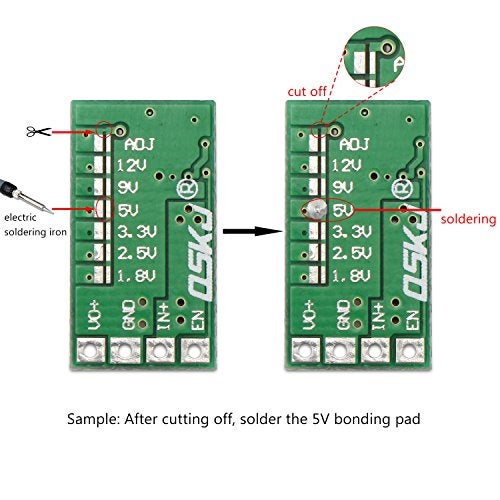 DROK 5v Regulator, 5pcs Mini Voltage Reducer DC 4.5-24V 12V 24V Step Down to 5V Buck Converter Board 3A Volt Step-Down Transformer Power Supply Module - Image 3
