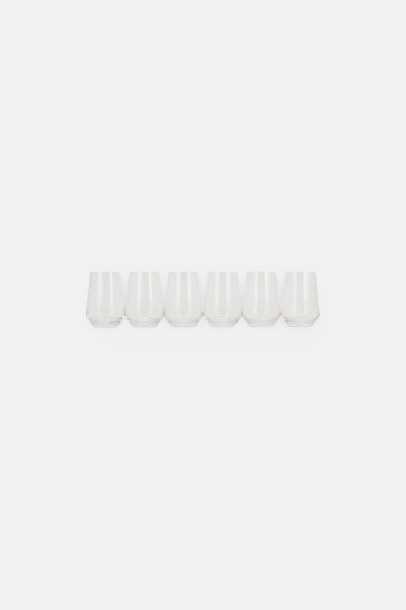 Muy Mucho Ovenza 6 Pcs Glass Cups Set 260ml, Transparent - Image 2