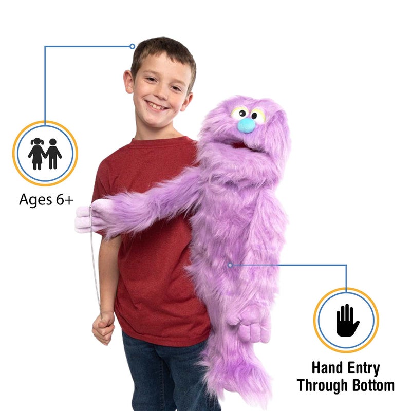 Silly Puppets دمية وحش بنفسجي كاملة الجسم بطراز المهرج 30 - Image 3