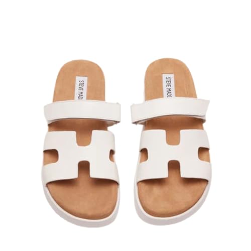 Steve Madden Women's Mayven Slide Sandal, White Camel, 11 - Image 2