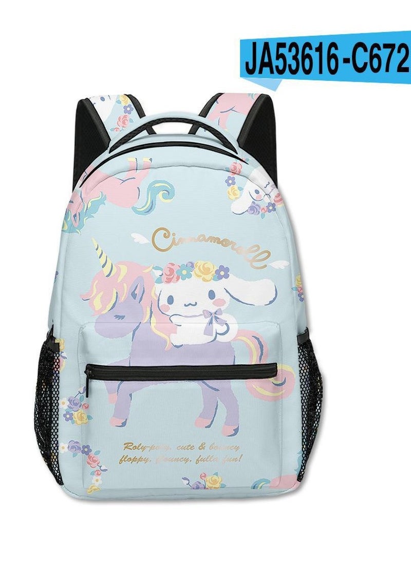 Sanrio - 【 School Season 】Cinnamoroll Student Children's School bag Cartoon Backpack Back-to-school Essential 14 Inch Laptop Backpack Children's Travel Backpack Leisure Backpack Various Styles - Image 1