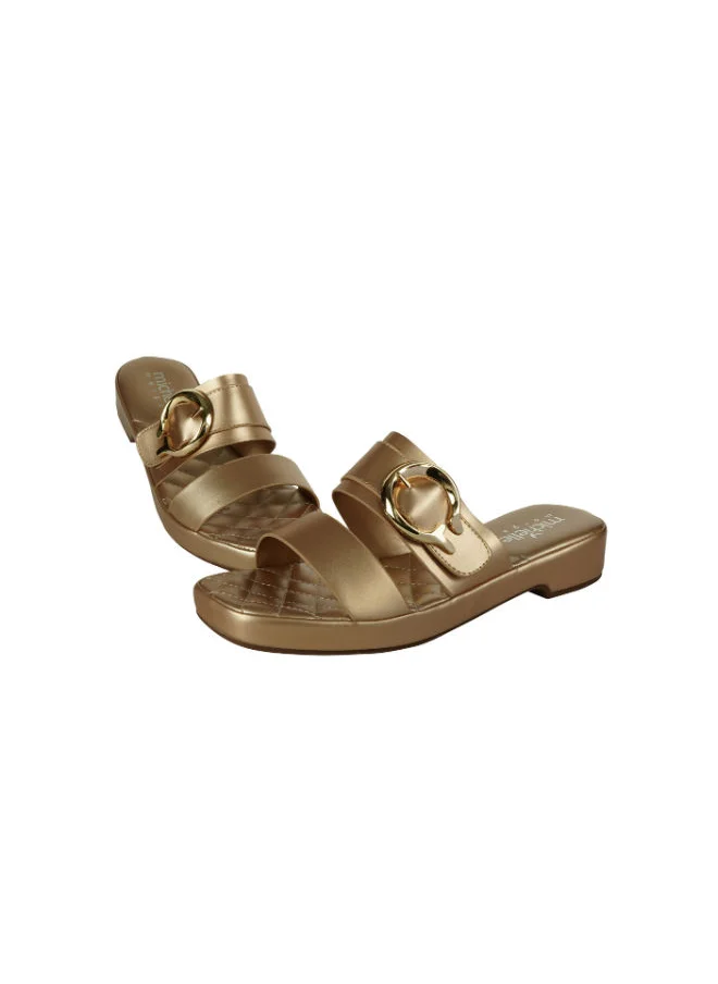 ميشيل مورجان Michelle Morgan Ladies Mid Flat 114RJ934 Gold