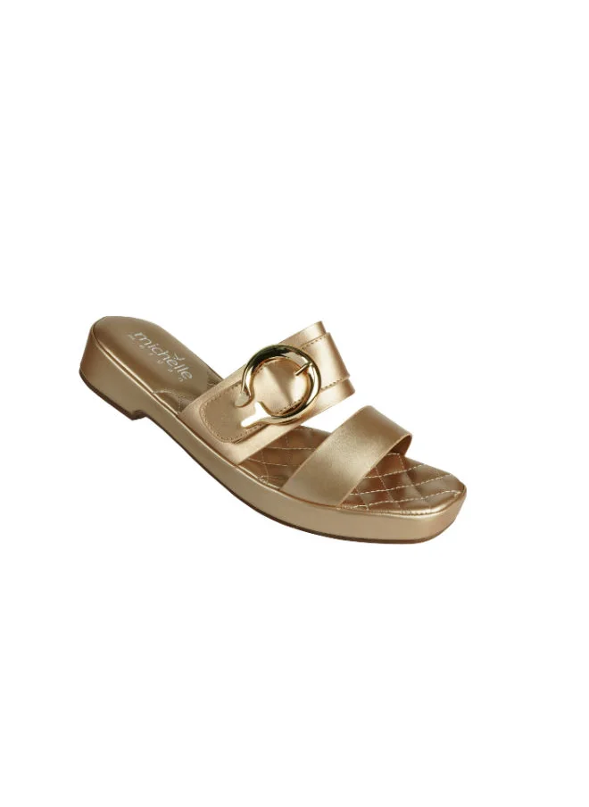 ميشيل مورجان Michelle Morgan Ladies Mid Flat 114RJ934 Gold