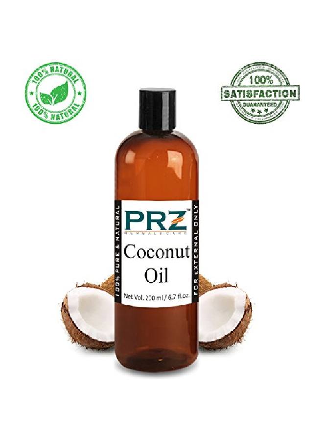 PRZ مزيج من زيت الزيتون البكر الممتاز وزيت جوز الهند 100% زيت نقي معصور على البارد للشعر والبشرة وتدليك الجسم (200 مل لكل منهما) - Image 4