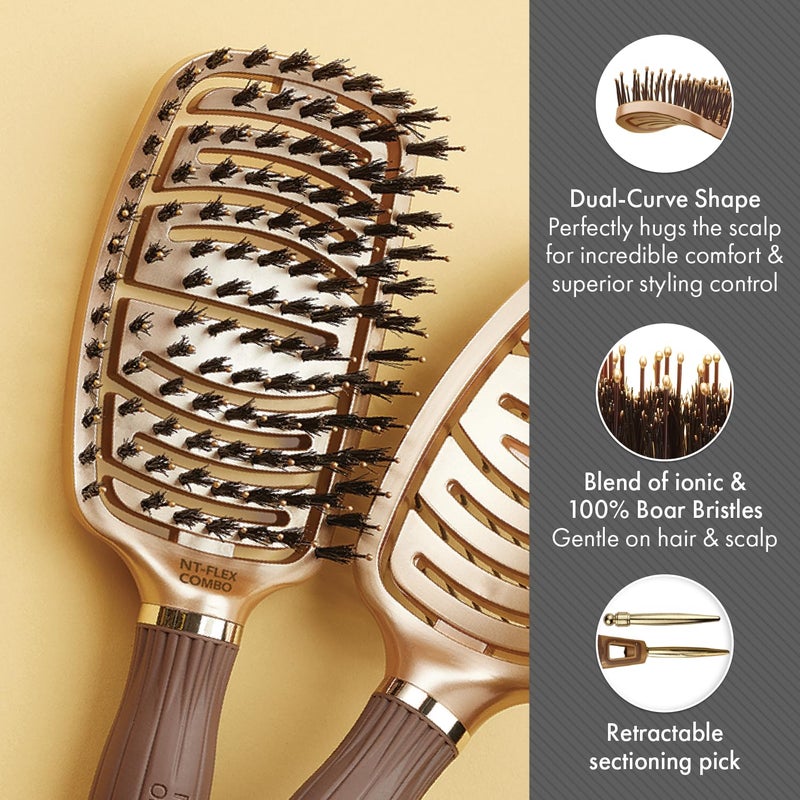 Olivia Garden NanoThermic Ceramic + Ion Flex Hair Brush kit contains NT-FLEXPRO NT-FLEXBR, NT-FLEXCO (3-Piece Box) - Image 4