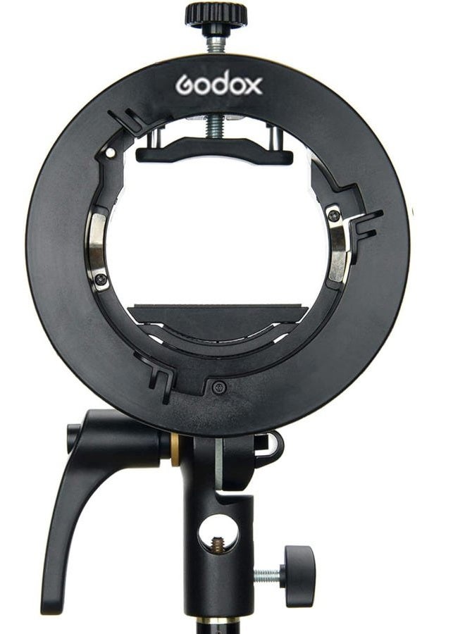 Godox S2 Flash S-Type Bracket with Bowens Mount for Godox V1 AD200Pro etc Round Head Flash Series and AD400Pro AD200 V860II TT685 TT600 TT350 Series Speedlite,Direction-Adjustable Handle - Image 1