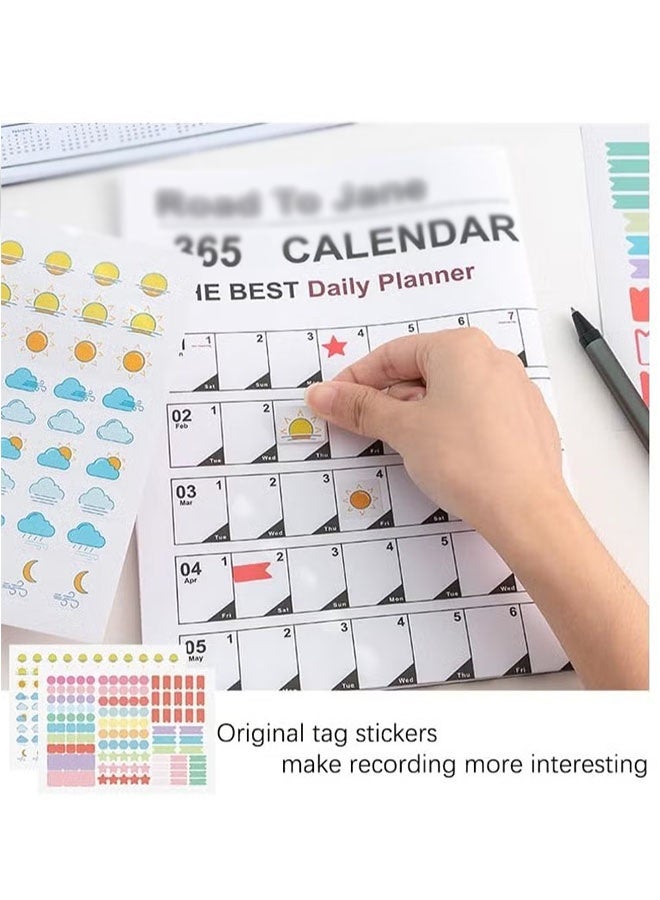 2026 365 Days Calendar Planner Sheet Wall Calendar Yearly Daily Schedule Poster Calendar To Do List Annual Planner for Office Supplies - Image 2