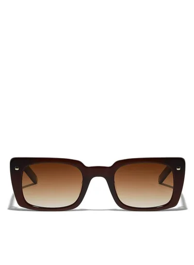 30Sundays THAT'S WOW Women Brown Sunglasses - Frame Material: Metal + Acetate - Lens Color: Brown- Frame Color: Burgundy - Full Rim