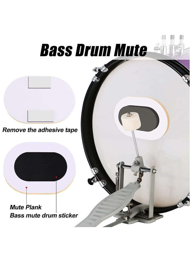 Drum Mute Pads Set 10 Pieces With Cymbal Pad + Hi hats Set Pad, Foam Drum Silencer Pads, Fit 10in 12in 13in 16in 22in (Drum Mute Pad Pack) - Image 2