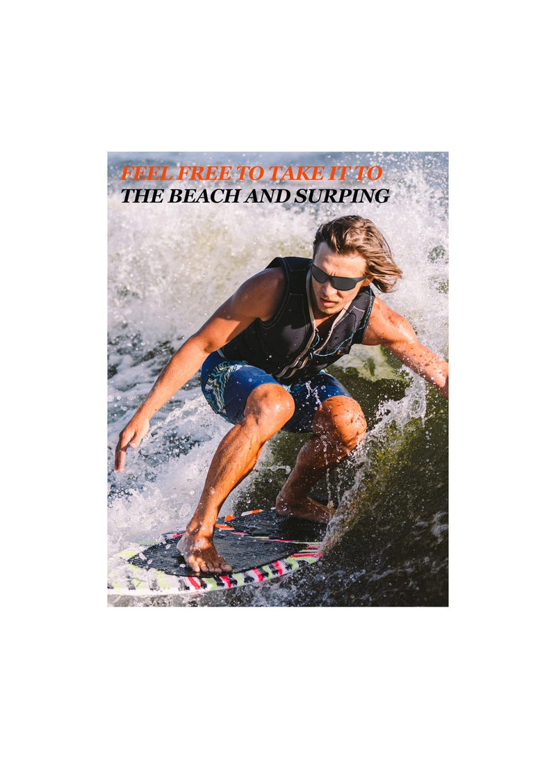 نظارات شمسية رياضية مستقطبة مع حماية 100% من الأشعة فوق البنفسجية للرجال والنساء والشباب - مثالية للقيادة وركوب الدراجات وصيد السمك وكرة البيسبول والجري والغولف وركوب الدراجات النارية (3 عبوات) - تصميم غير قابل للكسر. - Image 4