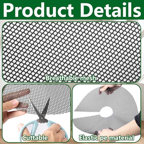 Adnee 4 Pcs 15.7 Inch Plant Pot Grids-Cuttable Plant Pot Soil Covers Protectors from Animals-Indoor Round Planter Pots Soil Guard for Outdoor Garden Plants Protection - Image 3