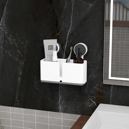 ELMVIA Toothbrush Holder for Bathroom Wall Mount – Self Adhesive Brush Stand, Toothpaste Holder & Bathroom Organiser Without Drill - Image 2