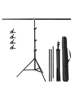 Tshape Photo Backdrop Stand 8.56 X 6.56Ft Pvc Background Photography Support Stand System Kit With Carrying Bag & 4 Spring Clamps