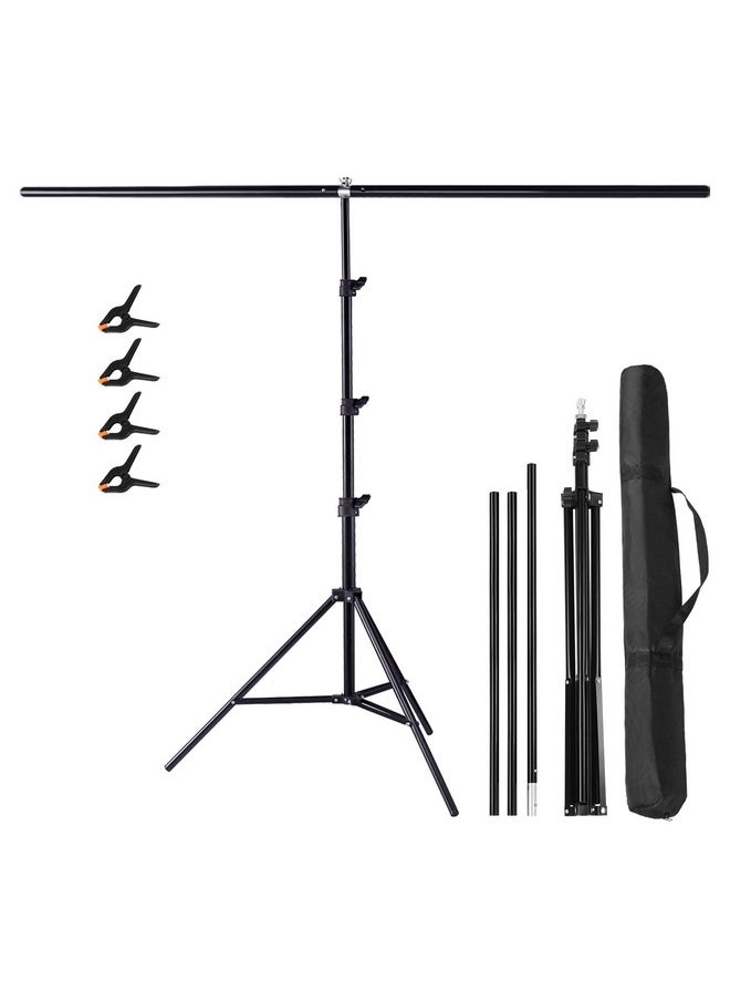 Meking - Tshape Photo Backdrop Stand 8.56 X 6.56Ft Pvc Background Photography Support Stand System Kit With Carrying Bag & 4 Spring Clamps - Image 1