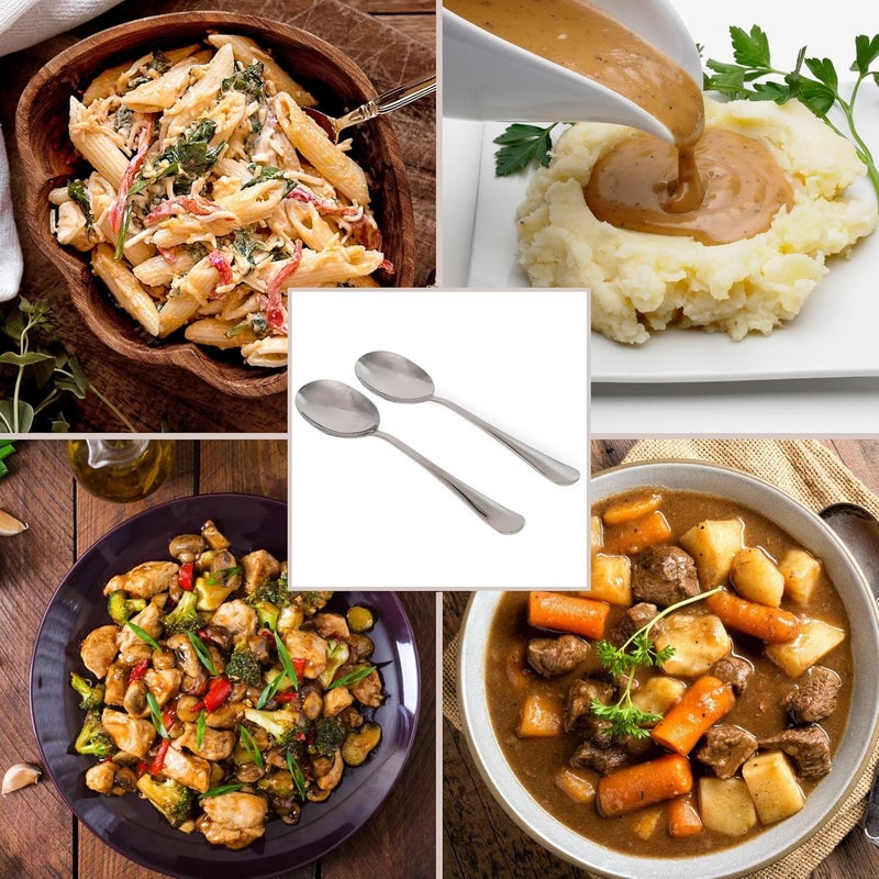 Cornucopia Brands X-Large Stainless Steel Serving Spoons (2-Pack), Buffet & Banquet Style Serving Utensils - Image 3