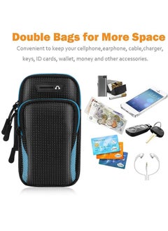 HDWISS Running Armband Phone Holder Bag, Multi Pockets, for Phone Of Upto 6.5 inch, for Iphone 6s, 7, 8, 9,10,11,12,X, Samsung Galaxy S7, S8, S9, Plus, Note 8, Oneplus 5t, Google Pixel, Huawei  - Image 3