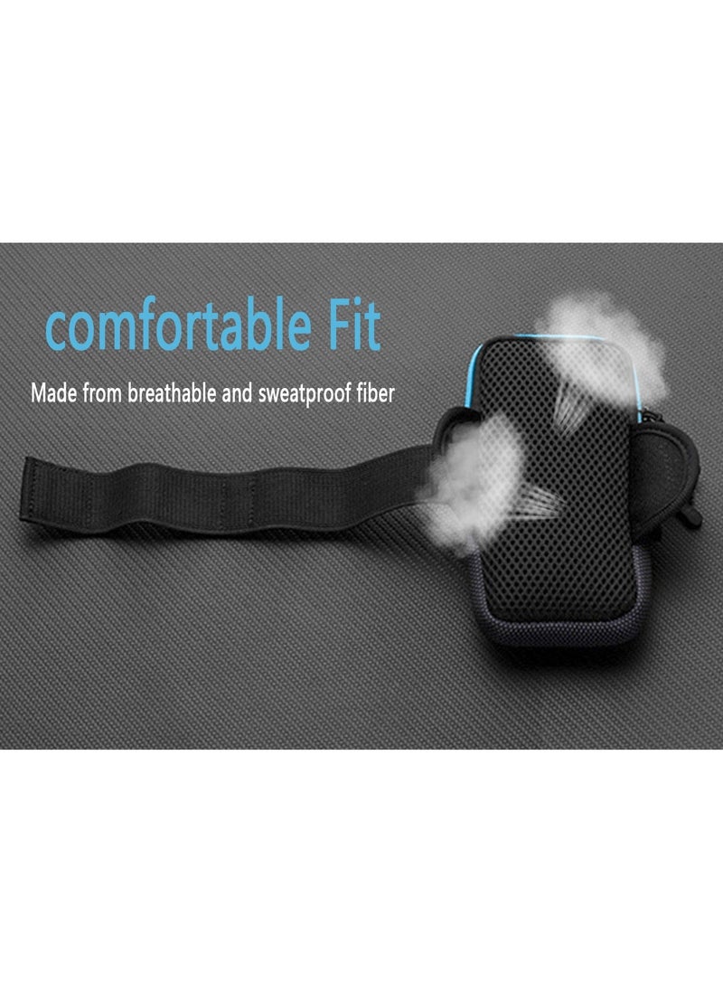 HDWISS - Running Armband Phone Holder Bag, Multi Pockets, for Phone Of Upto 6.5 inch, for Iphone 6s, 7, 8, 9,10,11,12,X, Samsung Galaxy S7, S8, S9, Plus, Note 8, Oneplus 5t, Google Pixel, Huawei - Image 1