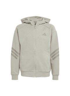 Adidas adidas future icons 3 stripes full zip track unisex hooded top  - Image 1
