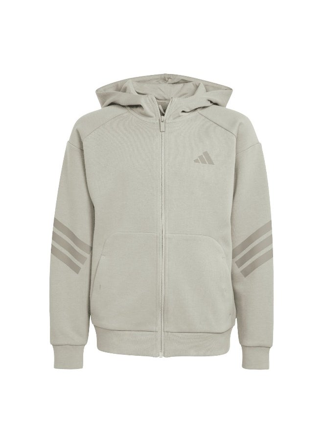 Adidas adidas future icons 3 stripes full zip track unisex hooded top  - Image 1