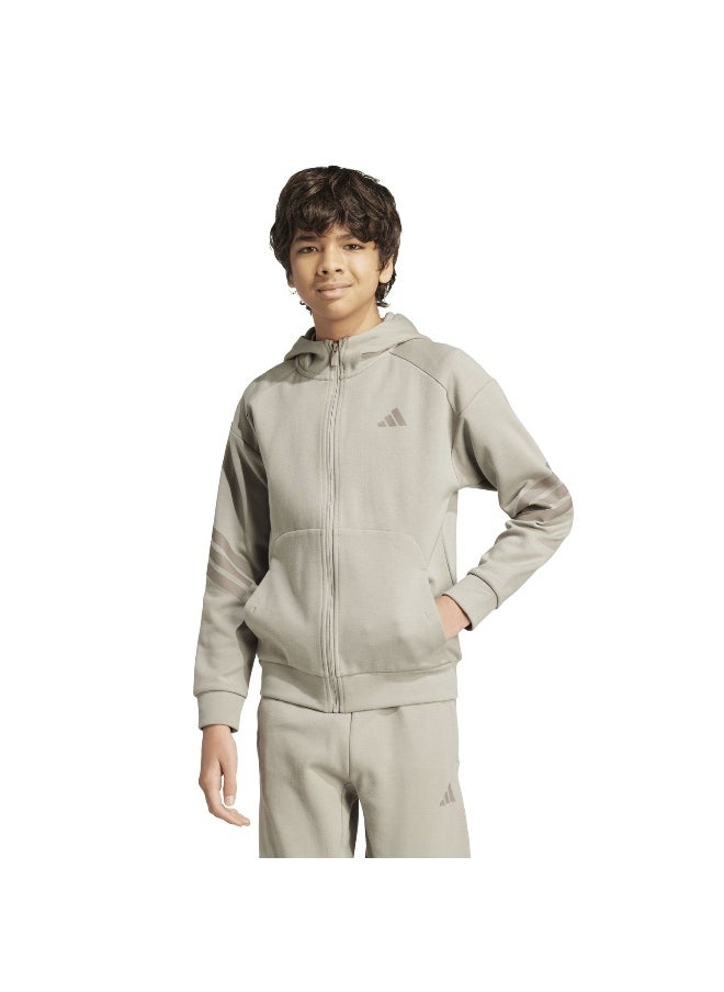 Adidas adidas future icons 3 stripes full zip track unisex hooded top  - Image 2