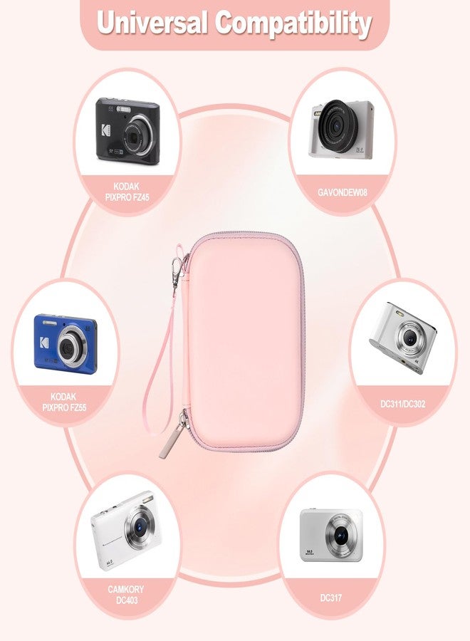 Volpki Waterproof Digital Camera Case,Suitable for Kodak Pixpro Fz45/Pixpro Fz55/Canon Powershot Elph 360 Case/G7x/Selphy/Ixy/Laser Printer/Sony Cybershot Camera Case,Rose Gold camera case - Image 3