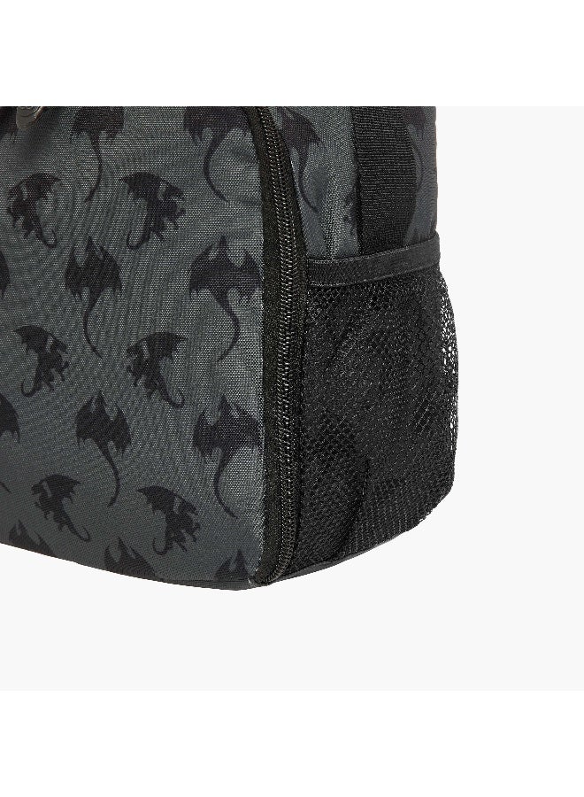 St.Right Lunch Bag-Dragons-1 Cmprt-Boys (Polyester) Black \ 21X11X22 - Image 5