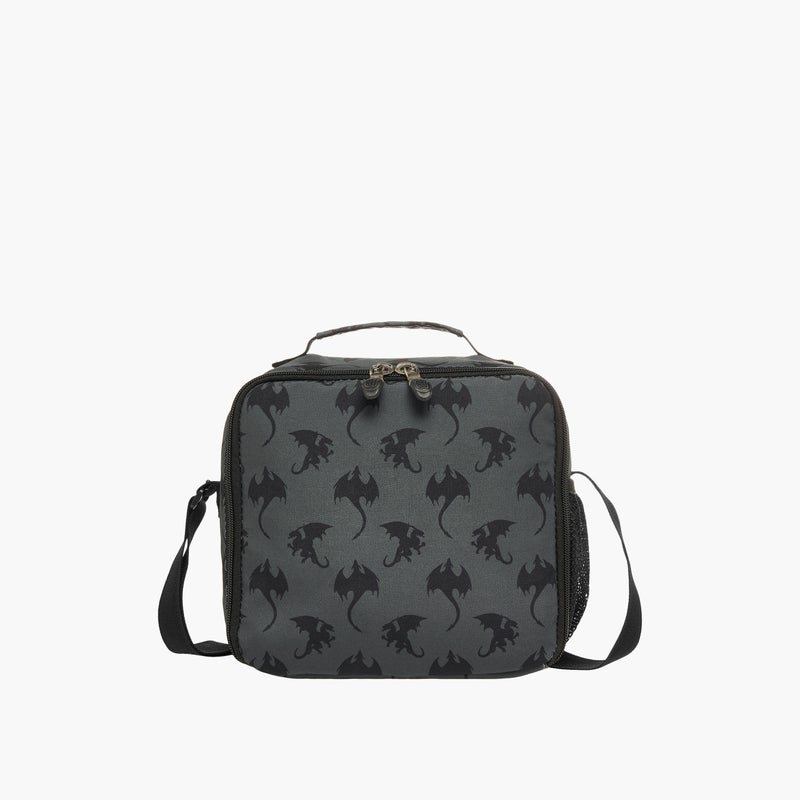 St.Right Lunch Bag-Dragons-1 Cmprt-Boys (Polyester) Black \ 21X11X22 - Image 1