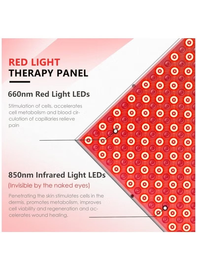 جهاز العلاج بالضوء الأحمر 45 واط 225 مصباح LED، جهاز العلاج بالضوء الأحمر للجسم والوجه، ضوء أحمر 660 نانومتر وضوء الأشعة تحت الحمراء القريب 850 نانومتر، جهاز الضوء الأحمر LED لتخفيف آلام العضلات والمفاصل والظهر والعناية بالبشرة - pzsku/ZFC3F30FD87FF6138FC22Z/45/_/1731056567/4561ad85-3a6c-493a-ba6a-f1256ec7dfee