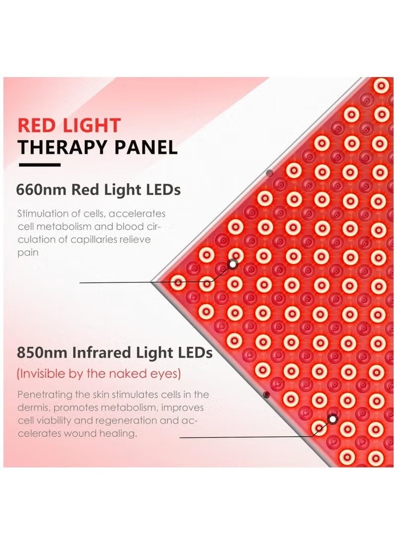 ASIV Red Light Therapy 45W 225 LEDs Red Light Panel Therapy Device for Body Face 660nm Red Light and 850nm Near Infrared Light LED Red Light Device for Pain Relief of Muscle Joint Back and Skin Care  - Image 4