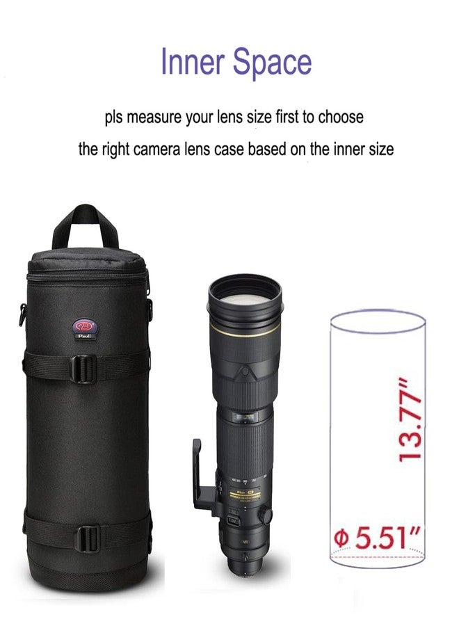 BPAULL Lens Pouch For DSLR Camera Lens Fits for Canon, Nikon, Pentax, Sony, Olympus, Panasonic, and other Lens - Image 2