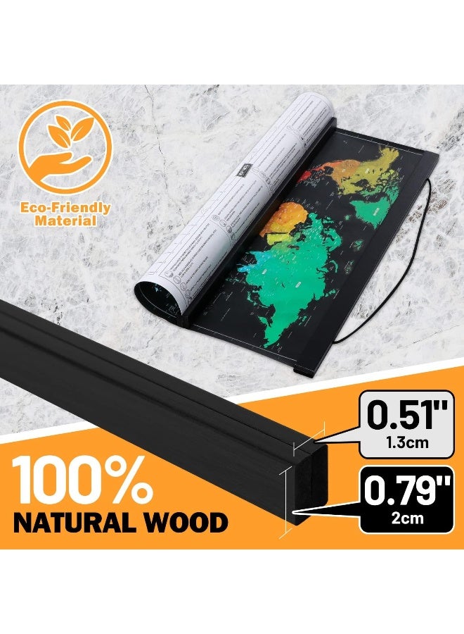 Benjia Benjia Magnetic Light Wood Wooden 19x27 19x24 19x13 Poster Frame Hanger for Photo Picutre Canvas Artwork Art Print Wall Hanging Kit1 Pack 19 Black  - Image 5